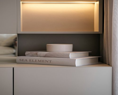 Details of a well lit apartment interior